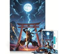 Puzzle Ninja con spada luminosa per adulti, 1000 pezzi, con motivo ninja, per un momento di pace e tranquillità, con taglio preciso, ideale per la lista dei desideri di Babbo Natale (50x75cm)