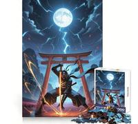 Puzzle Ninja con spada luminosa per adulti, 1000 pezzi, con motivo ninja, per un momento di pace e tranquillità, con taglio preciso, ideale per la lista dei desideri di Babbo Natale (50x75cm)