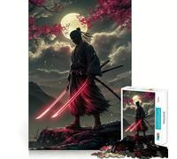 Puzzle Ninja con spade luminose al chiaro di luna, 1000 pezzi per ragazzi, stimolante per la mente, divertimento per tutta la famiglia, bordi precisi, regalo memorabile (50x75cm)