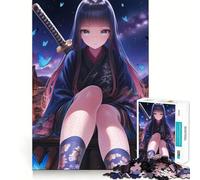 Puzzle Ninja Girl Farfalle da 1000 pezzi per adolescenti, gioco intelligente, momento di relax, assemblaggio di immagini, regalo adorabile (38x52cm)