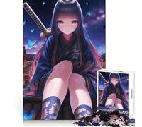 Puzzle Ninja Girl Farfalle da 1000 pezzi per adolescenti, gioco intelligente, momento di relax, assemblaggio di immagini, regalo adorabile (38x52cm)