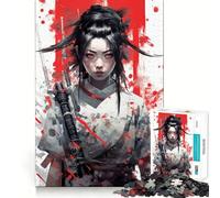 Puzzle Ninja Girl Japan Art per adulti, 1000 pezzi, con immagini di ragazze ninja, tema "Momenti di pace", taglio preciso, lista dei desideri di Babbo Natale (50x75cm)