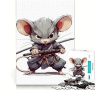 Puzzle Ninja Mouse Warrior da 1000 pezzi per adulti, gioco cognitivo per momenti di condivisione, assemblaggio di modelli, idea regalo di Babbo Natale (38x26cm)