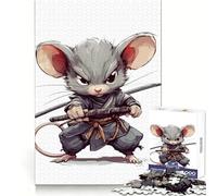Puzzle Ninja Mouse Warrior da 1000 pezzi per adulti, gioco cognitivo per momenti di condivisione, assemblaggio di modelli, idea regalo di Babbo Natale (38x26cm)