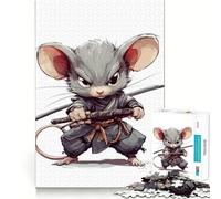 Puzzle Ninja Mouse Warrior da 1000 pezzi per ragazzi, gioco di logica, divertimento per tutta la famiglia, taglio di qualità, regalo elegante (38x52cm)
