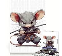 Puzzle Ninja Mouse Warrior da 1000 pezzi per ragazzi, gioco di logica, divertimento per tutta la famiglia, taglio di qualità, regalo elegante (38x52cm)