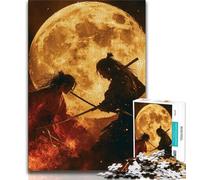 Puzzle Ninja Under The Blood Moon da 1000 pezzi per adolescenti, regalo di compleanno per adolescenti, giocattolo educativo intellettuale decomprimente, regali, arte murale (75x50cm)