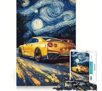 Puzzle Nissan GT-R Notte Stellata per Ragazzi, 1000 Pezzi, Gioco di Logica Stimolante, Silenzioso, Con Bordi Rifiniti, Elegante Regalo (38x26cm)