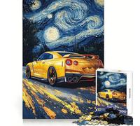 Puzzle Nissan GT-R Notte Stellata per Ragazzi 1000 Pezzi Gioco di Ragionamento e Abilità Rilassante Taglio Preciso Regalo di Babbo Natale (50x75cm)
