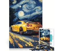 Puzzle Nissan GT-R Notte Stellata per Ragazzi 1000 Pezzi Gioco di Ragionamento e Abilità Rilassante Taglio Preciso Regalo di Babbo Natale (38x52cm)