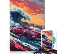 Puzzle Nissan GT-R Wave, difficile da realizzare, per adulti, 1000 pezzi, gioco di logica, semplice e divertente, taglio di precisione, regalo di Natale (50x75cm)