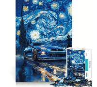 Puzzle Nissan GTR Notte Stellata per Ragazzi, 1000 Pezzi, Gioco di Ragionamento e Abilità, Gioco Rilassante, Taglio Preciso, Regalo di Babbo Natale (38x26cm)