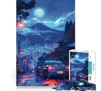 Puzzle Nissan GTR R Fuji Japan da 1000 pezzi per adulti, gioco di logica e divertimento da assemblare, design elegante e raffinato (50x75cm)