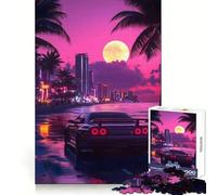 Puzzle Nissan R Neon City Nightscape per ragazzi, 1000 pezzi, gioco di logica stimolante, silenzioso, con bordi netti, regalo elegante (38x52cm)