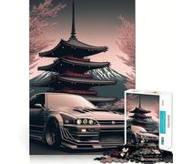 Puzzle Nissan S Silvia Sakura da 1000 pezzi per adolescenti, gioco cognitivo, passatempo rilassante, bordo premium, lista dei desideri di Babbo Natale (38x26cm)