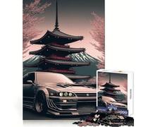 Puzzle Nissan S Silvia Sakura da 1000 pezzi per adolescenti, gioco cognitivo, passatempo rilassante, bordo premium, lista dei desideri di Babbo Natale (38x26cm)