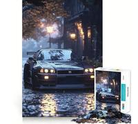 Puzzle Nissan Skyline GTR R Dark da 1000 pezzi per ragazzi, gioco di abilità mentale, divertimento rilassante, design da assemblare, (38x26cm)
