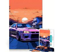 Puzzle Nissan Skyline GTR R per adulti, 1000 pezzi, gioco per allenare la mente, rilassante e divertente, idea regalo per le vacanze (38x52cm)