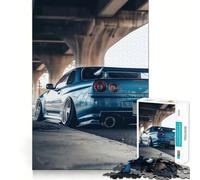 Puzzle Nissan Skyline R da 1000 pezzi per ragazzi, gioco di logica, antistress, bordo di qualità, articolo ideale per i desideri di Babbo Natale (38x52cm)