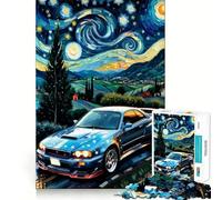 Puzzle Nissan Skyline R GT-R Notte Stellata da 1000 pezzi per ragazzi, gioco di abilità mentale, divertimento rilassante, design da assemblare, (50x75cm)