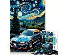 Puzzle Nissan Skyline R GT-R Notte Stellata per Ragazzi 1000 Pezzi Gioco di Ragionamento e Abilità Rilassante Taglio Preciso Regalo di Babbo Natale (38x26cm)
