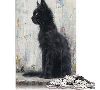 Puzzle Noir Feline Grace, giochi creativi, puzzle di cartone premium per donne e uomini, regalo di compleanno 1000 pezzi (26x38 cm)