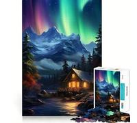 Puzzle Nordic Nature Aurora da 1000 pezzi per ragazzi, gioco di logica e abilità, morbido, rilassante, taglio preciso, regalo prezioso (38x26cm)