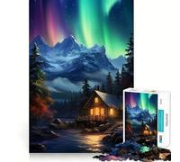Puzzle Nordic Nature Aurora da 1000 pezzi per ragazzi, gioco di logica, giocattolo per la casa, divertimento, taglio preciso, regalo perfetto (38x52cm)