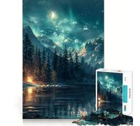 Puzzle Nordic Nature Aurora da 1000 pezzi per ragazzi, gioco intelligente, immagine da assemblare, regalo perfetto (38x26cm)