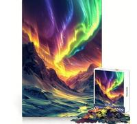 Puzzle nordico dell'aurora boreale per ragazzi, 1000 pezzi, gioco di intelligenza, divertimento in casa, taglio di qualità, regalo creativo (38x26cm)