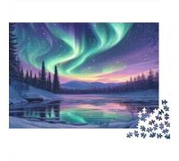 Puzzle Northern Lights Da 1000 Pezzi Per Adulti Gioco Diabilità Impossibile Puzzle Night Sky Pittura Giochi Rilassamento E Intelligenza Idea Regalo Uomo E Donna 1000pcs (75x50cm)