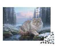 Puzzle Norwegian Forest Cat 1000 Pezzi Per Adulti E Ragazzi, Gioco Per Tutta La Famiglia, Gioco Educativo Puzzles, Regalo Compleanno 38x26cm/1000pcs