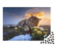 Puzzle Norwegian Forest Cat 1000 Pezzi Per Adulti E Ragazzi, Gioco Per Tutta La Famiglia, Gioco Educativo Rompicapo, Regalo Originale 70x50cm/1000pcs