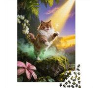 Puzzle Norwegian Forest Cat 1000 Pezzi Per Bambini E Adulti, Allenamento Per La Mente,gioco Rilassante Puzzles Con Greenery, Regalo Compleanno 70x50cm/1000pcs