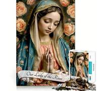 Puzzle "Nostra Signora delle Rose" per ragazzi, 1000 pezzi, gioco di intelletto, evasione rilassante, taglio di qualità, regalo stagionale (38x26cm)