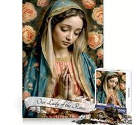 Puzzle "Nostra Signora delle Rose" per ragazzi, 1000 pezzi, gioco di intelletto, evasione rilassante, taglio di qualità, regalo stagionale (38x26cm)