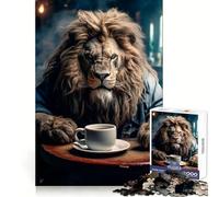 Puzzle "Not Without My Coffee" da 1000 pezzi per adulti gioco di concentrazione e allenamento mentale ideale per la casa e il tempo libero con bordi netti regalo perfetto per Babbo Natale (50x75cm)