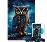 Puzzle "Notte del Gufo", 1000 pezzi, gioco di abilità mentale, rilassante, taglio di precisione, pezzo da collezione (38x52cm)