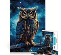 Puzzle "Notte del Gufo" da 1000 pezzi per adulti, ideale come regalo o per stimolare la creatività Gioco di qualità, perfetto per il tempo libero (50x75cm)