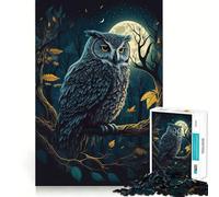 Puzzle "Notte del Gufo" da 1000 pezzi per ragazzi, stimolante per la mente, divertimento per tutta la famiglia, bordi precisi, regalo memorabile (38x52cm)
