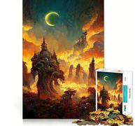 Puzzle "Notte in un mondo fantastico" da 1000 pezzi per adulti, ideale per migliorare la memoria, per momenti di relax e per un regalo perfetto a tema natalizio (50x75cm)