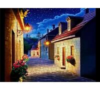 Puzzle notte piccola città - Puzzle 5000 Pezzi per Adulti - Puzzles Giochi Rilassamento - Bene Confezionamento in Scatola - Stampa Alta Definizione Colori Brillanti - Puzzles Legno Impegnativi s7h-195
