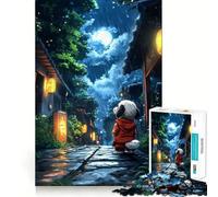 Puzzle Notte piovosa in Giappone da 1000 pezzi per adolescenti: rafforza la memoria, calma e relax, bordi lisci, (38x26cm)