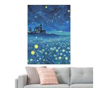 Puzzle Notte Stellata 1000 Pezzi,70 X 51 Cm 1000 Pezzi Giocattoli Brillantini Divertenti,Puzzle Romantico - Per Famiglia Lavoro Uffici Situazioni Sociali Casa Uso Quotidiano Scrivania Festa E