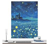 Puzzle Notte Stellata Da 1000 Pezzi - Dimensioni 70 X 51 Cm Decorazione Romantica per la Casa - Set di Puzzle con Brillantini | Per Ufficio Lavoro Scuola Aula Casa Festa Festival E Situazioni Sociali