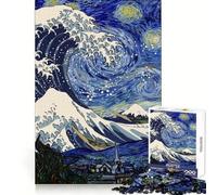 Puzzle "Notte stellata" di Kanagawa per ragazzi, 1000 pezzi, gioco di abilità mentale, design semplice e divertente, assemblaggio, regalo memorabile 38x52cm