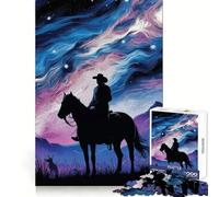 Puzzle "Notte stellata" di Red Dead per adulti, 1000 pezzi, gioco intelligente per la famiglia, bordi lisci, ideale per esporre opere d'arte 38x52cm