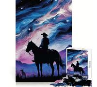 Puzzle "Notte stellata" di Red Dead Redemption per ragazzi, 1000 pezzi, gioco di logica, divertimento rilassante, taglio perfetto, calda sorpresa 50x75cm
