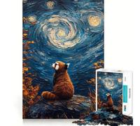 Puzzle "Notte stellata" di Red Panda, 1000 pezzi, per ragazzi, stimola la memoria, facile da realizzare, con bordi puliti, sorpresa natalizia (38x26cm)