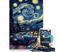 Puzzle Notte Stellata R da 1000 pezzi per adolescenti, gioco di pensiero, divertimento condiviso, bordi precisi, oggetto regalo di Babbo Natale 38x26cm